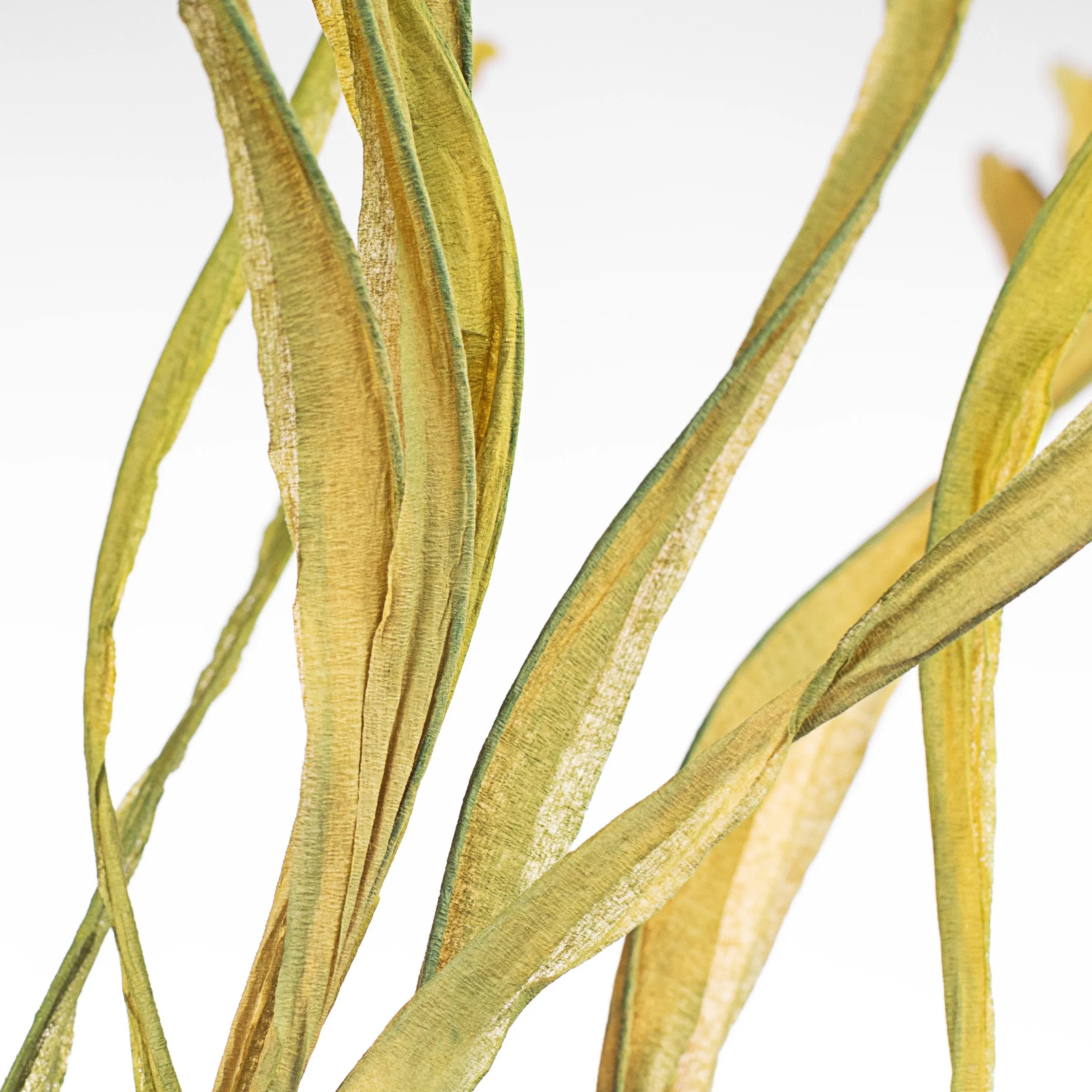 42" Paper Grass Spray: Mossy Yellow