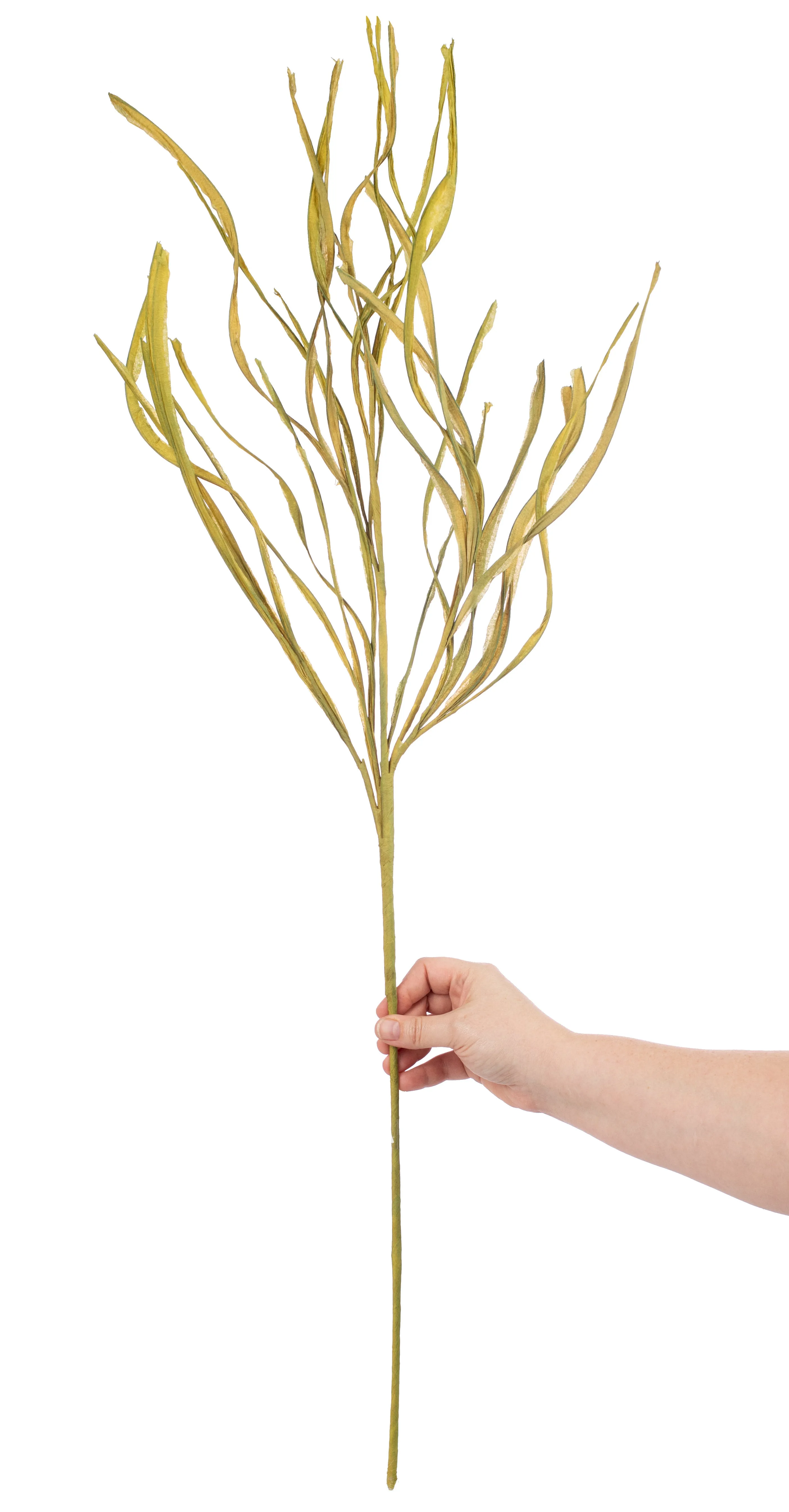 42" Paper Grass Spray: Mossy Yellow