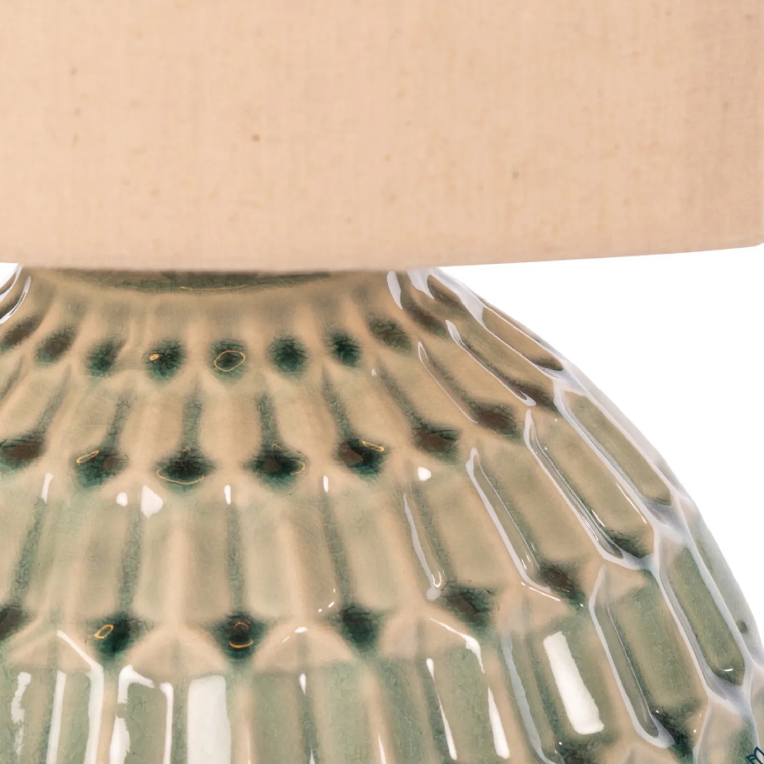 Gemma Ceramic Table Lamp Aqua