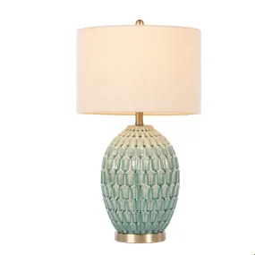 Gemma Ceramic Table Lamp Aqua