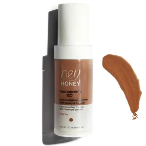 Hey Honey, Trick and Treat CC² Cream Deep Tan,Shortcut step for coverage and a complete active moisturizing benefits with anti-aging skincare.1 oz.