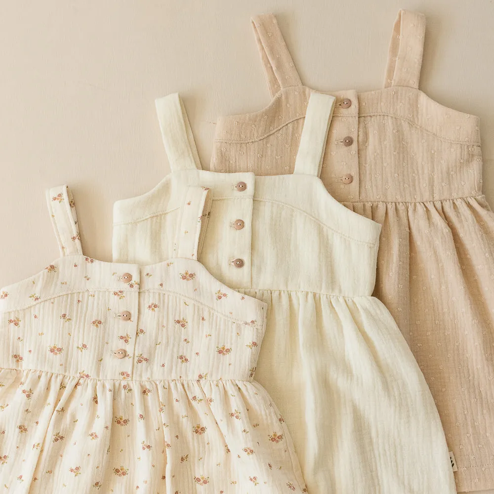 *NEW - Summer Dress - Dot Creme Brulee